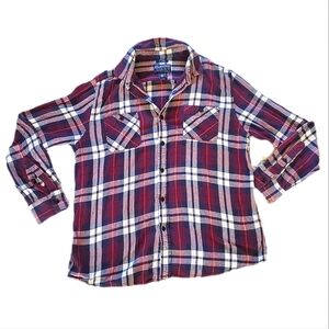 Plaid Button-Up Shirt 100% Cotton Originally $300- EUC